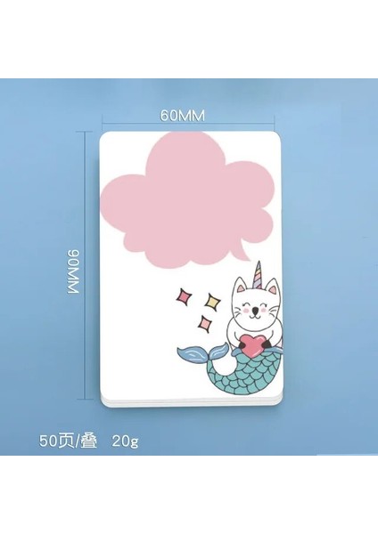 50 Yaprak Not Defteri Karikatür Unicorn Not Notları Yapışkan Olmayan Mesaj Kawaii Estetik Papeleria Kırtasiye Ofis Okul Malzemeleri (Yurt Dışından)