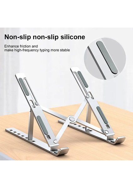 Alüminyum Simli 10 Ila 15,6 Inç Dizüstü Bilgisayarlarla Uyumlu Taşınabilir Dizüstü Bilgisayar Standı Macbook Lenovo Dell Için Alüminyum Katlanabilir Dizüstü Standı (Yurt Dışından) fiyatları