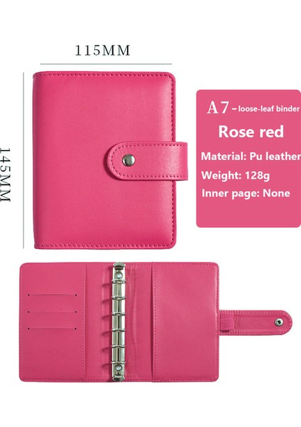 Pembe Yeni A7 Pu Deri Bütçe Bağlayıcı Defter Nakit Zarflar Sistemi Seti Klipsli Bağlayıcı Cepler Para Bütçe Tasarrufu Fatura Organizatör (Yurt Dışından)