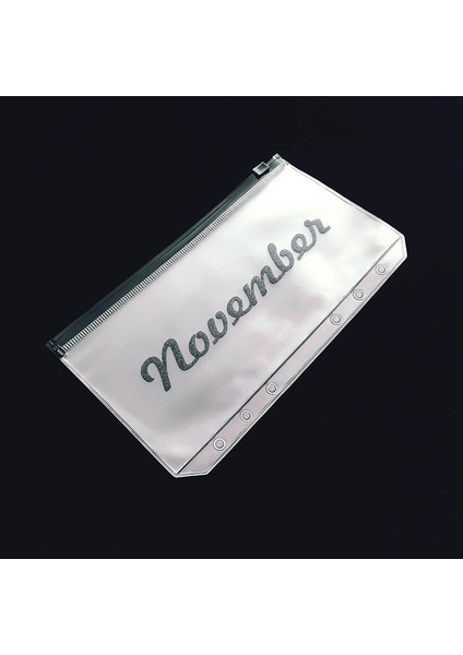 Kasım A6 A6/a5 Ay Nakit Planlayıcısı Bağlayıcı Cep Dosya Düzenleyici Depolama Klasörü Şeffaf Pvc Gevşek Yaprak Kese Fermuarlı Dosyalama Bağlayıcı (Yurt Dışından)