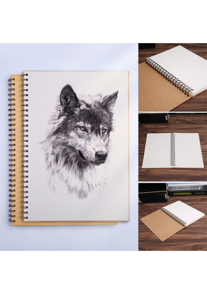 Kraft Beyaz Kağıt Defter Planlayıcısı Çizim Boyama Profesyonel Sığır Kartı Eskiz Kağıdı Kitap Okul Malzemeleri Kırtasiye Eskiz Defteri (Yurt Dışından) fiyatları