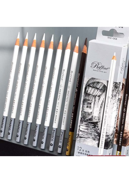 7060 6 Adet Marco Yüksek Işık Beyaz Kroki Kömür Yumuşak/orta/sert Karbon Kalem Sanat Öğrencisi Özel El-Boyalı Hb Boyama Beraberlik Sınav Kalemi (Yurt Dışından) fiyatları