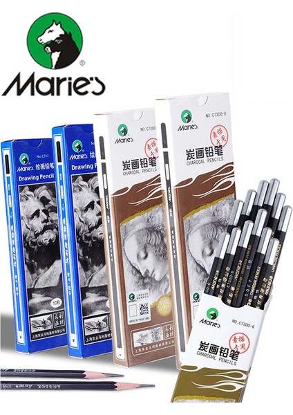 Kömür Yumuşak 1 Adet Maries Profesyonel Kroki Kalem Çizim/kömür Kalem 2h Hb B 2b 3b 4b 5b 6b 7b 8b 10B Sanat Kırtasiye Malzemeleri (Yurt Dışından)