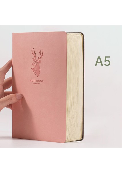 416 Sayfa Süper Kalın'ı SEÇIN!416 Sayfa Deri Geyik Defter A5 Günlük Dizüstü Iş Ofisi Günlük Çalışma Not Defteri 1-2 Yıl Hediye Olarak Yazma (Yurt Dışından)