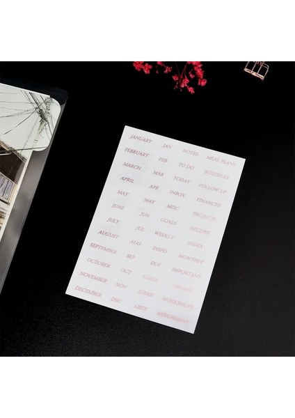 1 Adet Gül Altın Skysonıc A5 A6 A7 Spiral Bağlayıcı Dizin Ayırıcı Şeffaf Sayfa Üst Bölücüler 6 Adet/12 Adet 6 Delikli Tahta Sayfaları Ingilizce Çıkartmalar (Yurt Dışından)