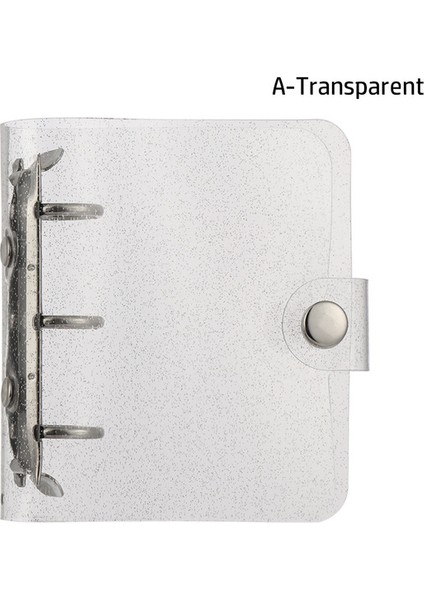 A-Şeffaf Mini 3 Delik Gevşek Yaprak Bağlayıcı Defter Kapağı Pvc Taşınabilir Bloknot Dosya Klasörü Yaratıcı Cep Günlüğü Ofis Kırtasiye Malzemeleri (Yurt Dışından)