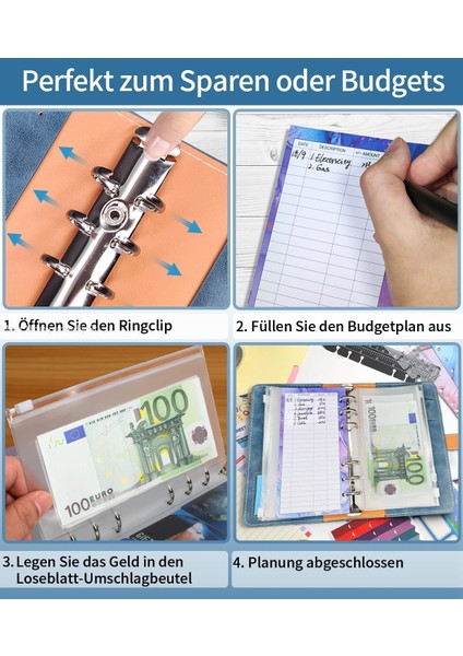 Tek Kabuk Bütçe Planlayıcısı 2023 Nakit Zarf Tasarruf Para Finansal Yönetim Için 6 Delikli Bağlayıcı A6 Gevşek Yaprak Defter Bağlayıcı Konut (Yurt Dışından) fırsatları