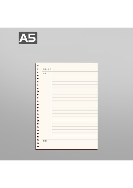 Cornell Lines A4 60 Yaprak Gevşek Yaprak Defter Dolum Spiral Ciltleyici 26 Delikli Günlük Planlayıcı A4 A5 B5 Izgara Cornell Line Iç Çekirdek Kağıt Kırtasiye (Yurt Dışından)