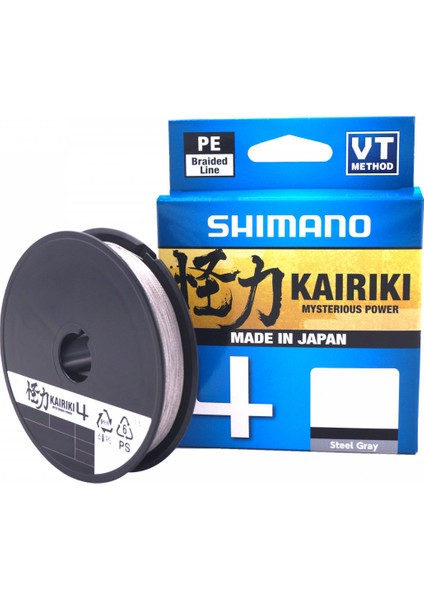 Ip Misina SHIMANO Kairiki 4 Steel Gray(Gri) 0,20MM 150MT 4 Kat