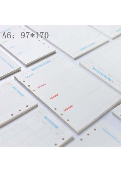 Cetvel 1 Adet A7 2023 40 Sayfa Kawaii A5 A6 Gevşek Yaprak Defter Kağıdı Dolum Spiral Bağlayıcı Dizin Iç Sayfalar Nokta Izgara Çizgi Planlayıcısı Gündem (Yurt Dışından)