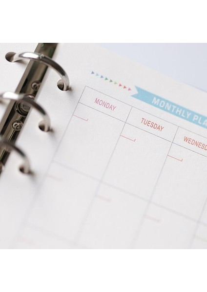 Cetvel 1 Adet A7 2023 40 Sayfa Kawaii A5 A6 Gevşek Yaprak Defter Kağıdı Dolum Spiral Bağlayıcı Dizin Iç Sayfalar Nokta Izgara Çizgi Planlayıcısı Gündem (Yurt Dışından)