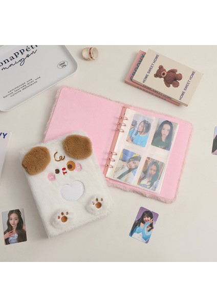 Kollu Mınkys Kawaii Kabarık Kedi Ayı A5 Kpop Fotocard Binder Kitap Idol Fotoğraf Kart Tutucu Fotocard Albümü Kırtasiye Toplama (Yurt Dışından) modelleri