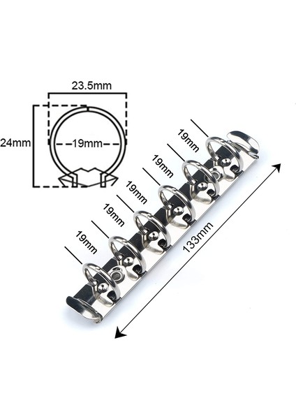 Gümüş 15MM A7 Beyaz Gümüş Altın Mor Pembe 19/20 mm Çap TR130 A7 Halka Mekanizması (Yurt Dışından)