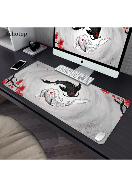 WA00240 Balık (3) 300X700X2MM Büyük Tai Chi Balık Mousepad Gamer Xxl Oyun Mouse Pad Kauçuk Su Geçirmez Büyük Dizüstü Dizüstü Bilgisayar Masası Mat Oyun Nötr Fare Mat (Yurt Dışından)