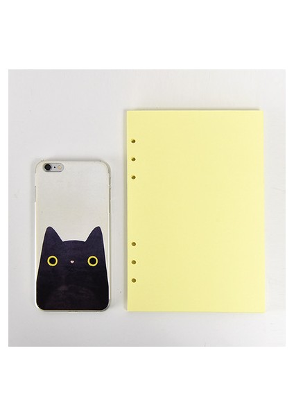 Sarı Boş A5 40 Sayfa Kawaii A5 A6 Gevşek Yaprak Defter Dolum Spiral Bağlayıcı Dizin Kağıdı Iç Sayfalar Günlük Planlayıcı Çizgi Izgara Boş Gündem (Yurt Dışından)