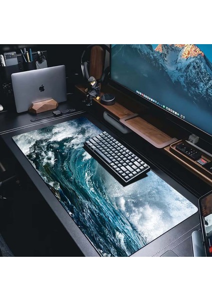 BG-471 300X600X2MM Dalga Baskı Siyah ve Beyaz Mouse Pad Oyun Mouse Pad Hız Masa Mat Dizüstü Oyun Mat Ofis Halı Masa Aksesuarları Oyun Mat (Yurt Dışından) fırsatları