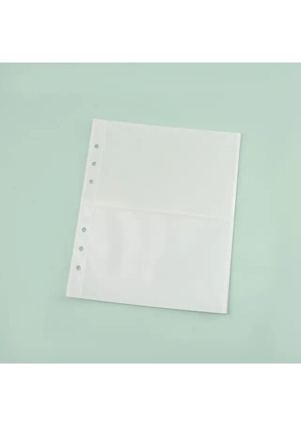 A5 2 Izgara A5 A6 A7 10 Adet Şeffaf Dosya Tutucu Dizüstü 6 Delik Gevşek Yaprak Dıy Belge Çantası Bağlayıcı Halkaları Pvc Depolama Bağlama Klasörü (Yurt Dışından)