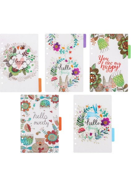 Stil 3 A6 5/6 Adet A5 A6 Spiral Pp Bağlayıcı Endeksi Bölücüler Gevşek Yaprak Defter Günlüğü Dıy Aksesuarları Tatlı Gevşek Yaprak Not Defterleri Ayırıcılar (Yurt Dışından) modelleri