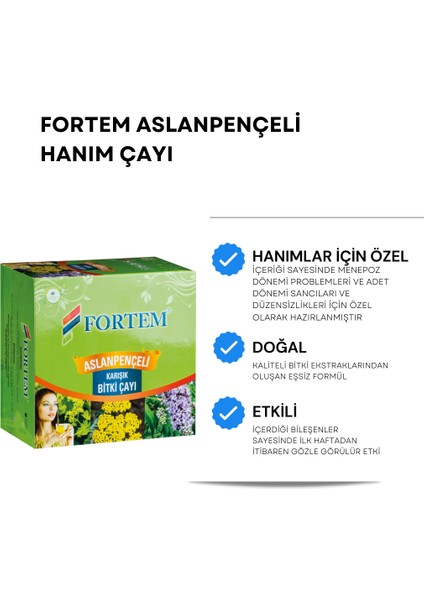 Aslanpençeli Regli Dönemi kramplarını hafifleten Karışık Bitki Çayı 40 Poşet