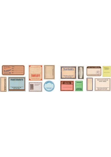 Damga Etiketi 15 Adet Vintage Kraft Seyahat Not Defteri Kartları Saklama Çantası (Yurt Dışından)