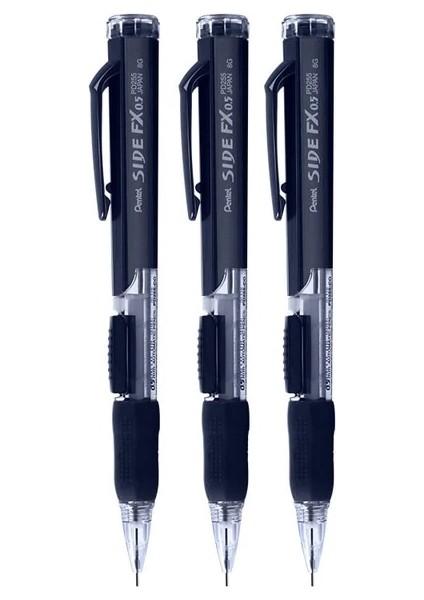 0.5mm Mavi 3 Adet/grup Japonya Pentel Mekanik Kurşun Kalem PD255 Yan Basmalı Kalem 0.5mm Otomatik Kalemler Japon Kırtasiye (Yurt Dışından)