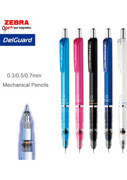 Petek Gri 0.5 1 Adet Zebra MA85 Delguard Mekanik Kurşun Kalem 0.3mm 0.5mm 0.7mm Okul Tedarikçisi Için Silgi ile Çizim Testi Eskiz Kalemleri (Yurt Dışından)