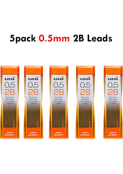 5 Kutu 0.5mm (2b) Kawaii Uni Mekanik Kurşun Kalem Okul Kırtasiye Malzemeleri Anti-Kırık Çekirdek 0.3/0.5mm Çift Modlu Rotasyon Öğrenciler Otomatik Kalem (Yurt Dışından)