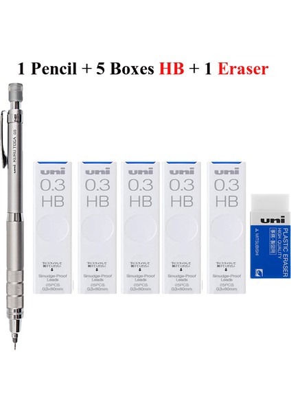 1pen 5 Kutu Hb Seti Uni Kuru Toga Mekanik Kurşun Kalem M5-1017 Rulet Modeli Otomatik Olarak Döndür Uç 0.5mm Sanat Kroki Boyama Ofis Okul Malzemeleri (Yurt Dışından)