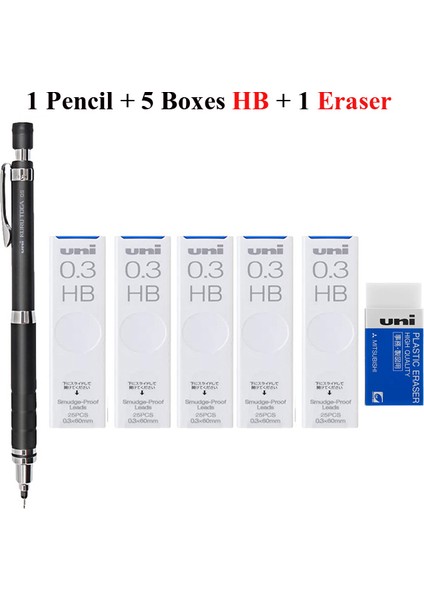 1pen 5 Kutu Hb Seti Uni Kuru Toga Mekanik Kurşun Kalem M5-1017 Rulet Modeli Otomatik Olarak Döndür Uç 0.5mm Sanat Kroki Boyama Ofis Okul Malzemeleri (Yurt Dışından)