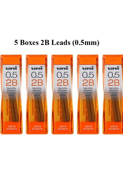 5 Kutu 0.5mm 2b Japonya Uni Kuru Toga Advance M5-559 Mekanik Kurşun Kalem, 0.3mm/0.5mm Otomatik Kurşun Dönen Çizim Taslak Eskiz Kalemi, Düşük Yerçekimi (Yurt Dışından)