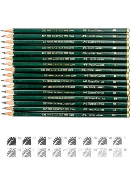 3h-6pcs Kalemler 6/16 Adet Set Okul Meslek Kalem Seti Grafit Kalem Çizim ve Eskiz Kalem Seti (Yurt Dışından)