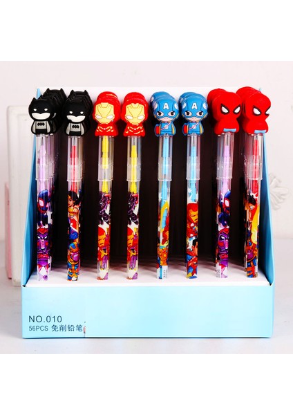 Kutu ile 56 Adet 56 Adet Disney Karikatür Mekanik Kurşunkalemler Silikon Ipuçları Çocuk Yazma Malzemeleri Kırtasiye Okul Malzemeleri ile Öğrenciler Için (Yurt Dışından) fırsatları