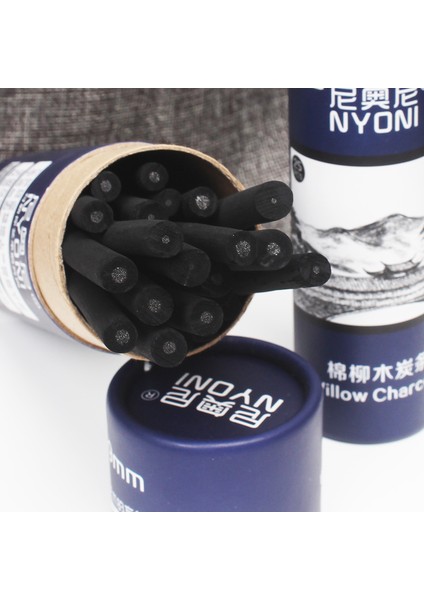 4-5 mm 25 Adet Söğüt Kömürü Sopa Kömür Kalem Özel Yumuşak Kömür Kroki Karbon Suda Çözünür Sanat Harkömür Şerit Boyama Malzemeleri (Yurt Dışından)