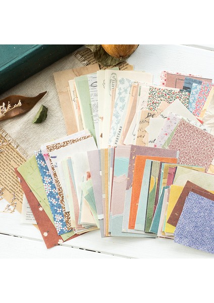 C Journamm 60 Adet Vintage Çiçekli Kağıt Mektup Malzeme Kırtasiye Scrapbooking Kart Günlük Kaydı Projesi Dıy Retro Arka Plan Kağıdı (Yurt Dışından)
