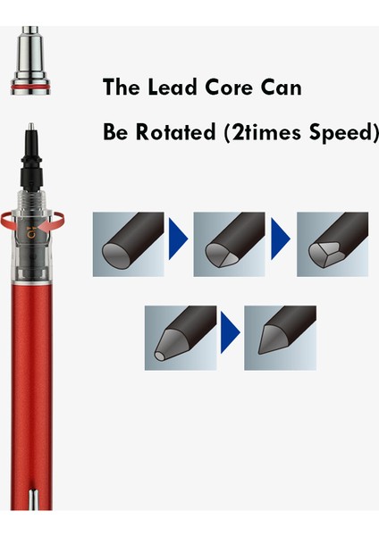 1 Beyaz 0.7mm Uni Döner Mekanik Kalemler Japonya Kuru Toga Advance M5-559 0.3/0.5/0.7 mm Portaminas Anti-Kırık Çekirdek Lapicero Okul Malzemeleri (Yurt Dışından)