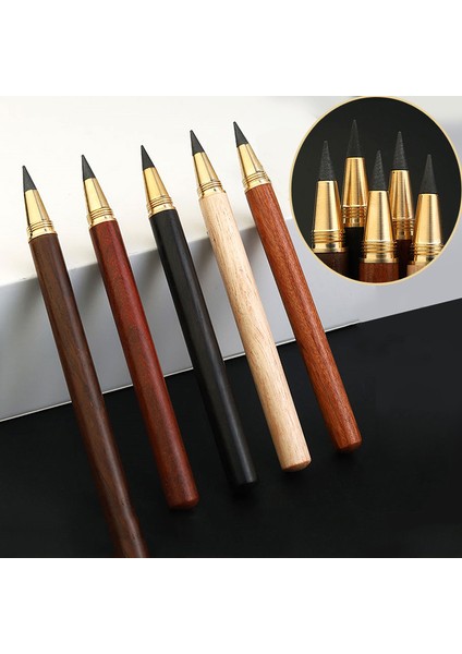Stil 3 Yaratıcı Pirinç Ahşap Ebedi Kalem Hb Sınırsız Yazma Mürekkepsiz Kalem Uzun Ömürlü Sanat Kroki Boyama Malzemeleri Değiştirilebilir Ucu (Yurt Dışından) modelleri