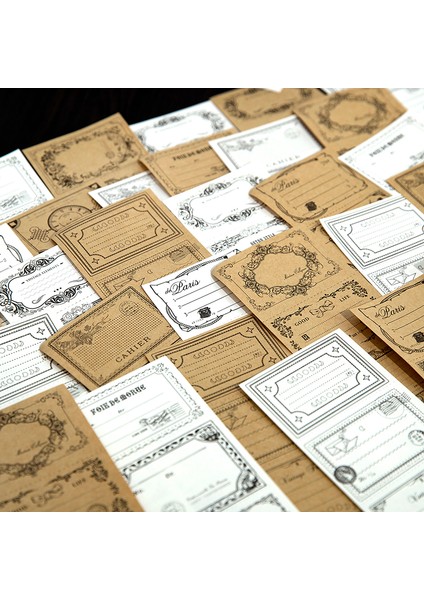 Ayın E-Ode'u 30 Adet Not Yapışkan Notlar Kağıt Sığır Derisi Nostaljik Edebi El Kitabı Dekoratif El Yazısı Ses Sınır Malzemesi 190*73 mm (Yurt Dışından) fırsatları