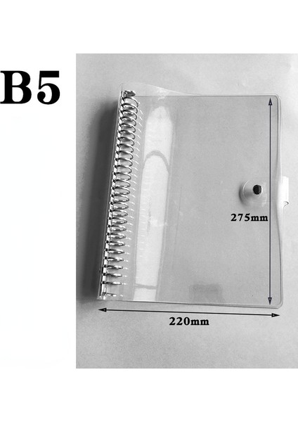 B5 26 Delik B5 Cetvel A4 B5 A5 A6 A7 Pp Mat Buzlu Planlayıcı Gündem Dokibook 6 Delik Gevşek Yaprak Spiral Defter Organizatör (Yurt Dışından)