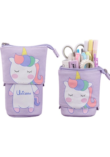 Lvseshengdan Tuval Teleskopik Kalem Çantası Trafo Kalem Tutucu Karikatür Kalem Kutuları Kırtasiye Kozmetik Malzemeleri Depolama Organizasyonu (Yurt Dışından) fiyatları