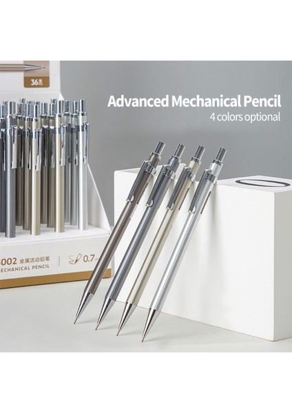 2 Açar 0.7 mm Delı Metal Mekanik Kurşun Kalem 0.5/0.7 mm Siyah Kurşun Yazma Kalem Çizim Eskiz Kalem Okul Malzemeleri (Yurt Dışından) modelleri