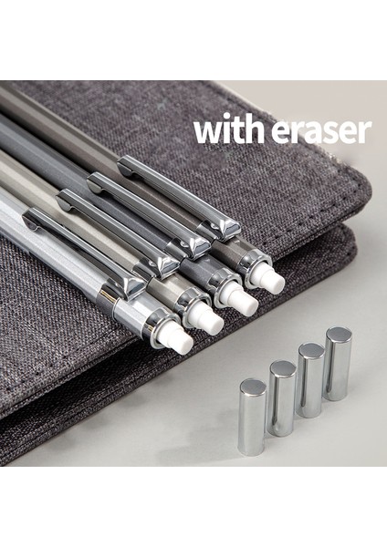 2 Açar 0.7 mm Delı Metal Mekanik Kurşun Kalem 0.5/0.7 mm Siyah Kurşun Yazma Kalem Çizim Eskiz Kalem Okul Malzemeleri (Yurt Dışından) fırsatları