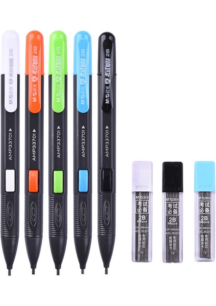 5 Kalem 3 Yedek 5 Adet Yeni Grafit Çizim Otomatik Mekanik Kurşun Kalem 3 Kutu Gönder 2.0mm Kare Dolum Çocuklar Için Kroki Çizim Okul Kırtasiye (Yurt Dışından)