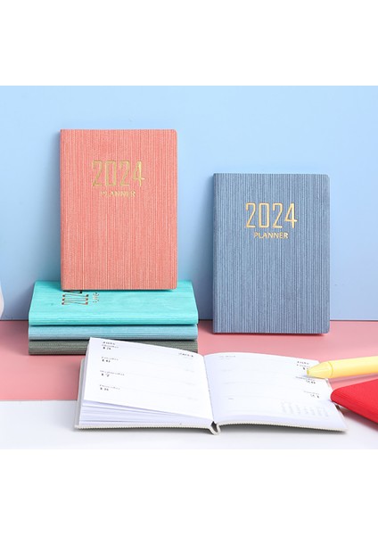Gri A7 2024 A7 Mini Cep Defter 365 Gün Not Defteri Günlüğü Dizüstü Gün Hafta Ay Planlayıcısı Ofis Okul Kırtasiye (Yurt Dışından)