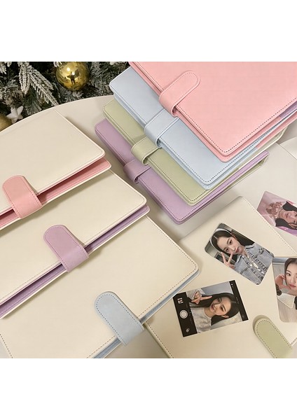 Ayırıcı Pag-2pc Sharkbang 25MM Halka A5 Colorblock Pu Bağlayıcı Kitap Toplama Kitaplık ile Tam Set, 20 Adet Dolum Kollu Hediye Seti Fotoğraf Kartları Albümü (Yurt Dışından)