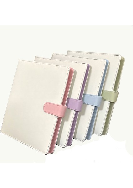 Ayırıcı Pag-2pc Sharkbang 25MM Halka A5 Colorblock Pu Bağlayıcı Kitap Toplama Kitaplık ile Tam Set, 20 Adet Dolum Kollu Hediye Seti Fotoğraf Kartları Albümü (Yurt Dışından)