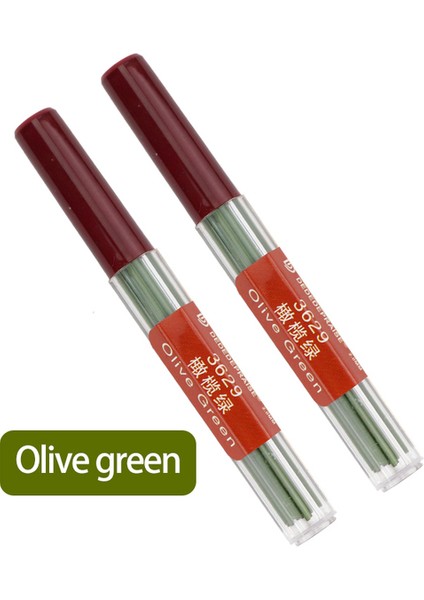 Olive-Green-2pcs Dededepraıse Pres Tipi Otomatik/mekanik Kurşun Kalem Dolum 2.0mm 36 Renk Renkli Kurşun Kalem Kurşun Kalın Kurşun/çekirdek/yedek Değiştirme (Yurt Dışından)