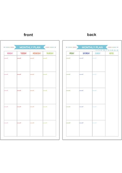 Aylık A5 2023 40 Sayfa Kawaii A5 A6 Gevşek Yaprak Defter Kağıdı Dolum Spiral Bağlayıcı Dizin Iç Sayfalarnokta Izgara Çizgi Planlayıcısı Gündem (Yurt Dışından)