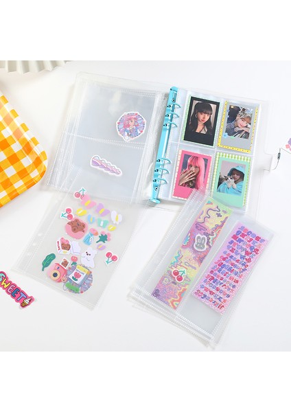 A5 2 Bölünmüş 20 Sayfa 10 Adet A5 A6 Transpant Dolum Saklama Çantası 6 Delikli Ciltli Defter Aksesuarı Pvc Fotoğraf Albümü Çanta Etiket Organizatör Sabit (Yurt Dışından) fiyatları