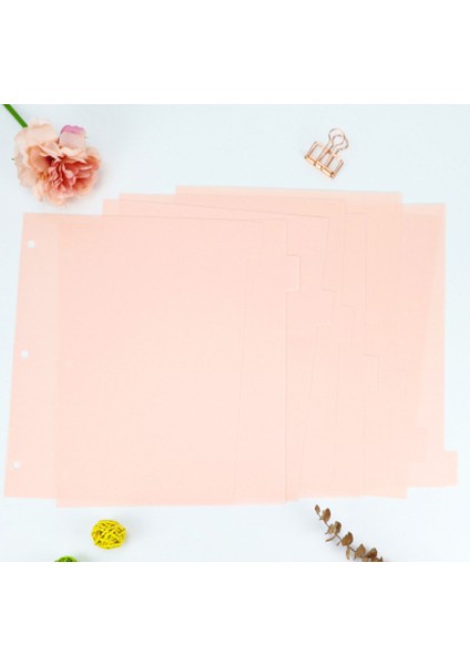 A4 3 Tutun A5 A6 A7 Pembe Siyah Dizin Bölücü Sevimli 6 Delik Bağlayıcı Planlayıcısı Dizüstü Kırtasiye Defter Kağıdı Bölücü Aksesuarları (Yurt Dışından)