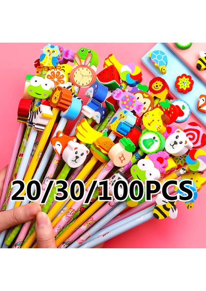 20 Adet Mix 20/30/100 Adet/grup Karikatür Hayvanlar Silgili Kalem Kalem Çocuk Çalışma Kalem Öğrenciler Çocuklar Ahşap Kalem Yazma Kırtasiye (Yurt Dışından) fiyatları